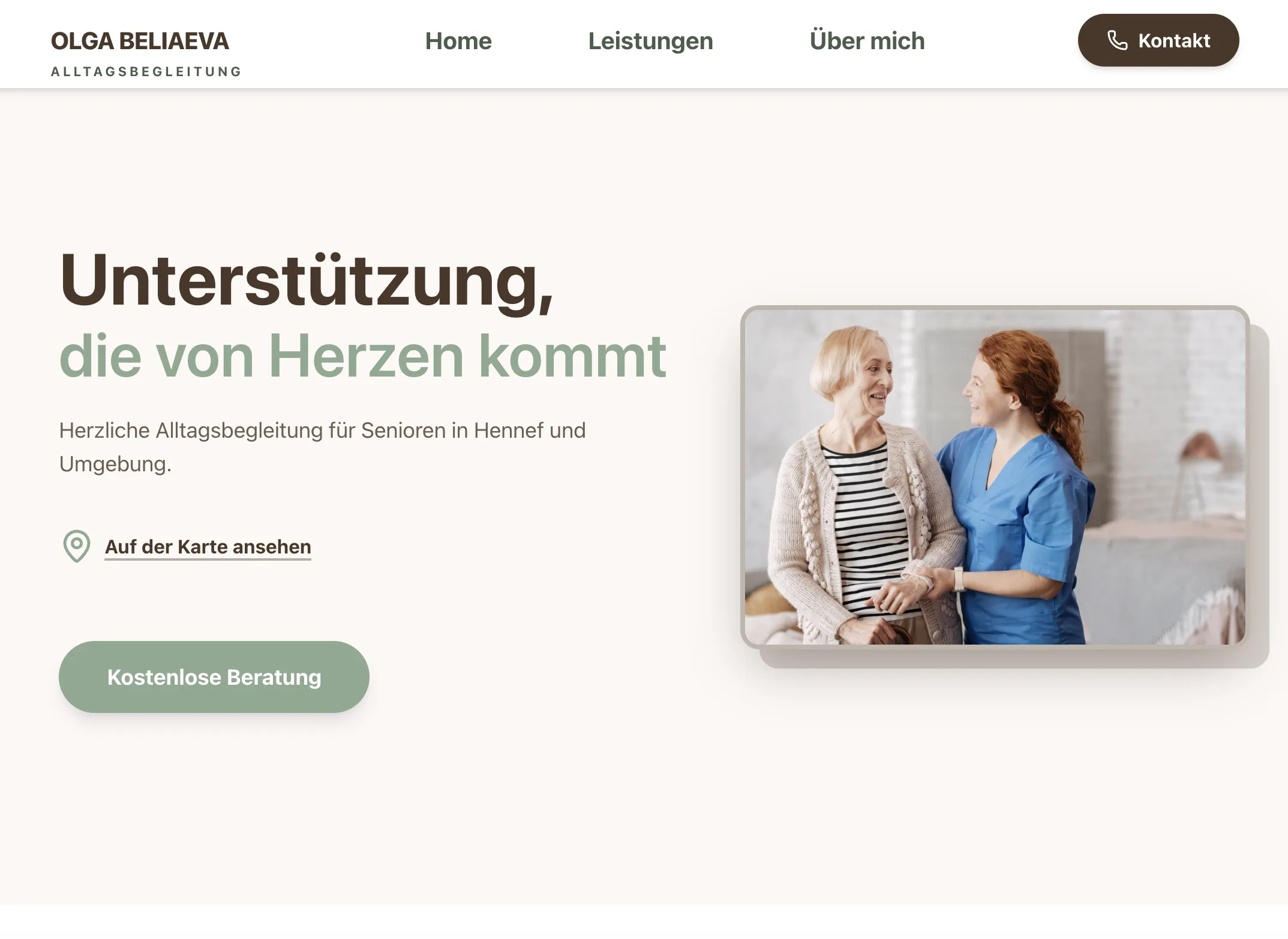 Alltagsbegleitung für Senioren Website Projekt