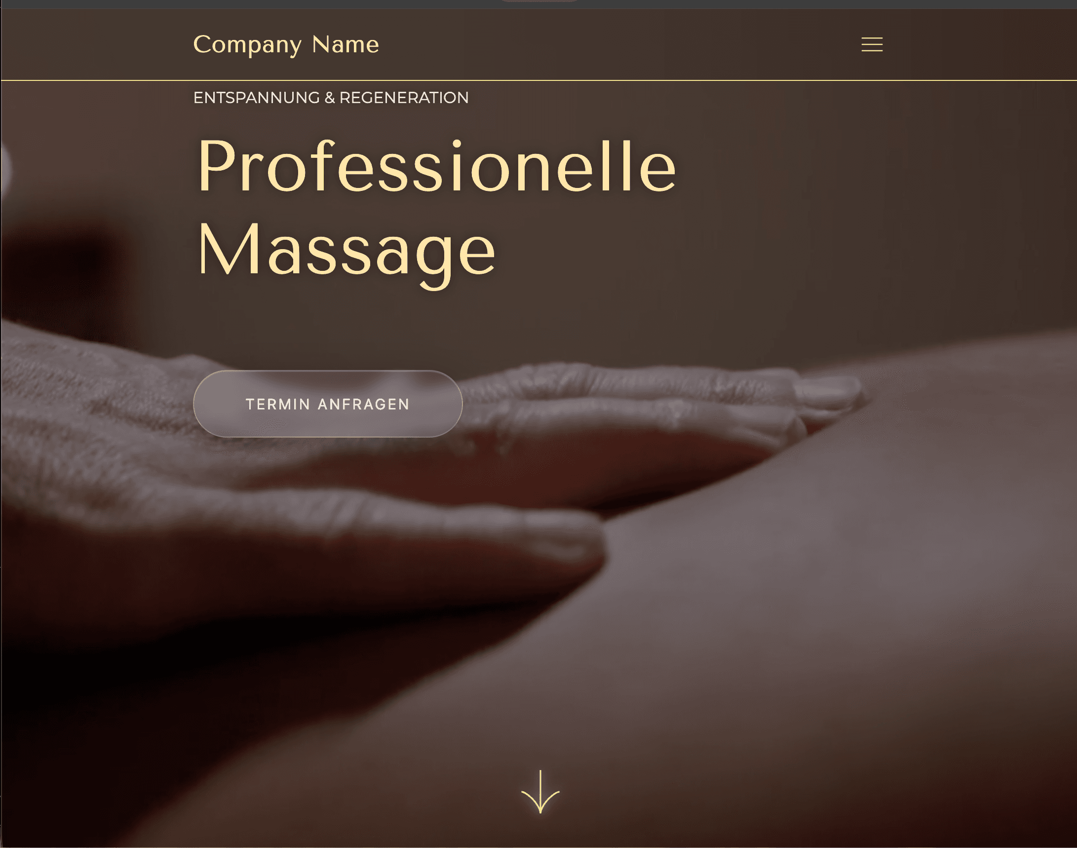 Massage Studio Website Projekt