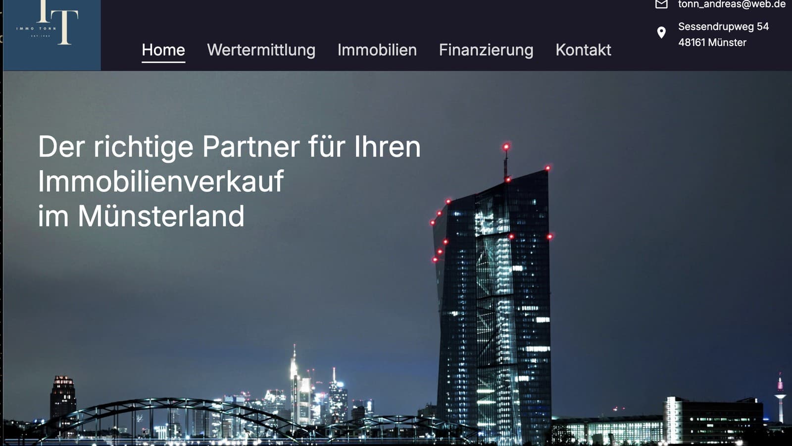 Projekt aus dem Labrity Portfolio: Immobilien-Website mit klarer Struktur (Immo Tonn)